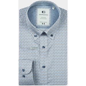 Giordano - Loretto - Casual Hemd - Blauw - Lange Mouw