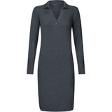 Gebreide Jurk - Effen - Polokraag - Lange Mouw - Knielengte - Normale Pasvorm