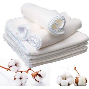10-pack mousseline washandjes, 30x30 cm katoenen mousseline doek, mousseline washandjes, herbruikbare reinigingsdoekjes voor het verwijderen van make-up en gezichtsreiniging