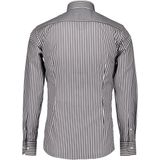 Eton - Overhemd - Zwart - Signature Twill - Heren - Gestreept - Eigentijdse Pasvorm