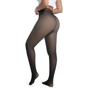 Thermische fleece gevoerde panty voor dames - hoge taille, super rekbaar en comfortabel warm