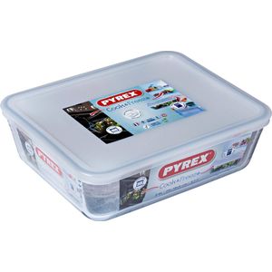 Pyrex Cooking & Storage All in One - Met Deksel - Borosilicaatglas - 25 x 20 cm - 2.6 l
