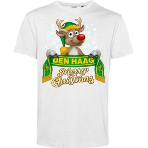 T-shirt kind Den Haag | Foute Kersttrui Dames Heren | Kerstcadeau | ADO Den Haag supporter | Wit | maat 128