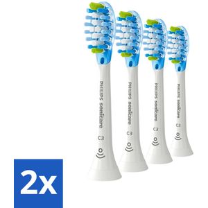 Philips Sonicare - Opzetborstels - C3 Premium Plaque Defense - Grondige Reiniging - 4 opzetborstels - HX9044/17 - Voordeelverpakking - 2 stuks