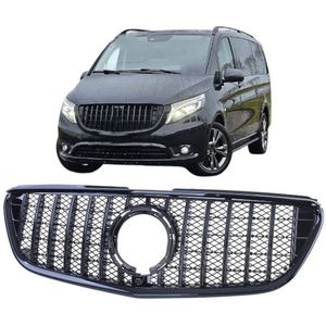 GT grill geschikt met Mercedes Vito w447 zwart met bouwjaar vanaf 2020 + facelift