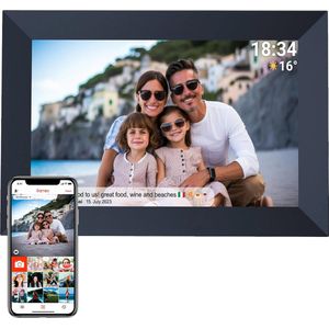 Digitale Fotolijst HD 10.1 inch - Frameo App - Fotokader - 16GB - IPS Touchscreen - Zwart