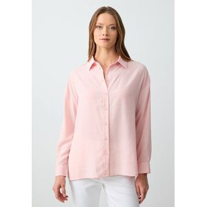 Jimmy Key Losse Pasvorm Shirtkraag Lichtroze Shirt