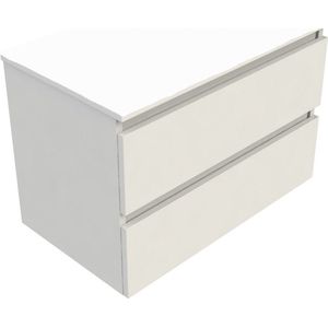 Royal Plaza Talisa wastafelonderkast 80x46cm 2x lade wit gelakt