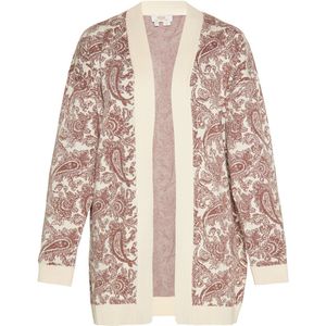 usha - FESTIVAL - Gebreid Vest - Bruin / Offwhite