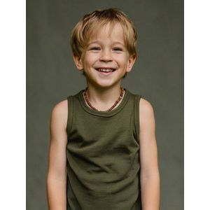 Wollen Kinderhemd - Merinowol - Fir Green 98