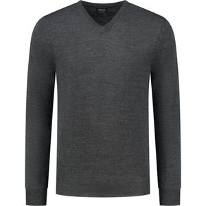 GENTS - V-neck merinoblend - Polyblend - Antraciet - Maat L/L