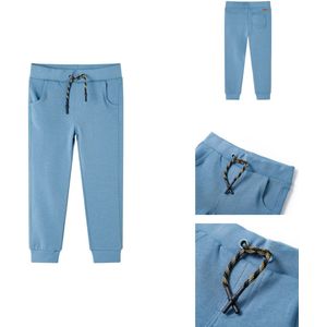 vidaXL Kinderjoggingbroek - Kinderjoggingbroeken - Kinderkleding - Kinderkled - Kinderjoggingbroek 92 blauw