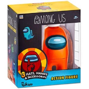 Among Us Action Figure | One of Four 4.5-Inch-Tall Among Us Toys + 3 Hats & Accessories