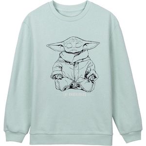 Sweatshirt Yoda zen the Mandalorian mintgroen - S