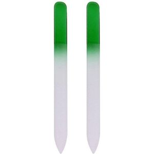 Glazen Nagelvijl Groen - 2 Stuks - Glasvijl – Manicure - oDaani
