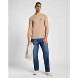 Lee - T-shirt - Zandkleur - Katoen