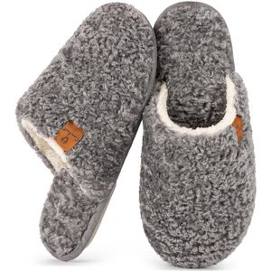 Pantoffels Dames - Sloffen - Maat 36/37 - Grijs - Anti-slip - Comfeet