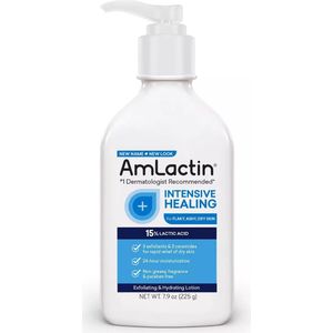 AmLactin Rapid Relief Restoring Bodylotion - 7,9 oz pompfles - 2-in-1 exfoliator en vochtinbrengende crème
