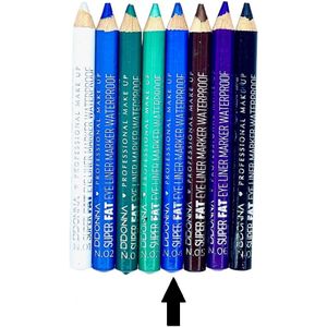 D'Donna - Jumbo Oogschaduw en Oogpotlood met puntenslijper - Super Fat Eye Liner Marker - Waterproof - Helder Blauw - Nummer 02 - 1 stuks