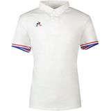 Le Coq Sportif Presentation Tri Nº1 Korte Mouw Poloshirt Wit 4XL Man