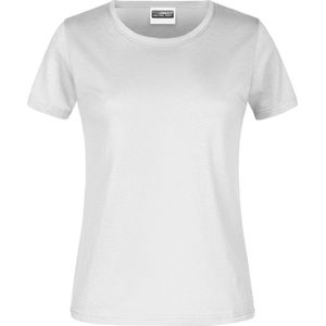 James And Nicholson Dames/dames Ronde Hals Basic T-Shirt (Wit)