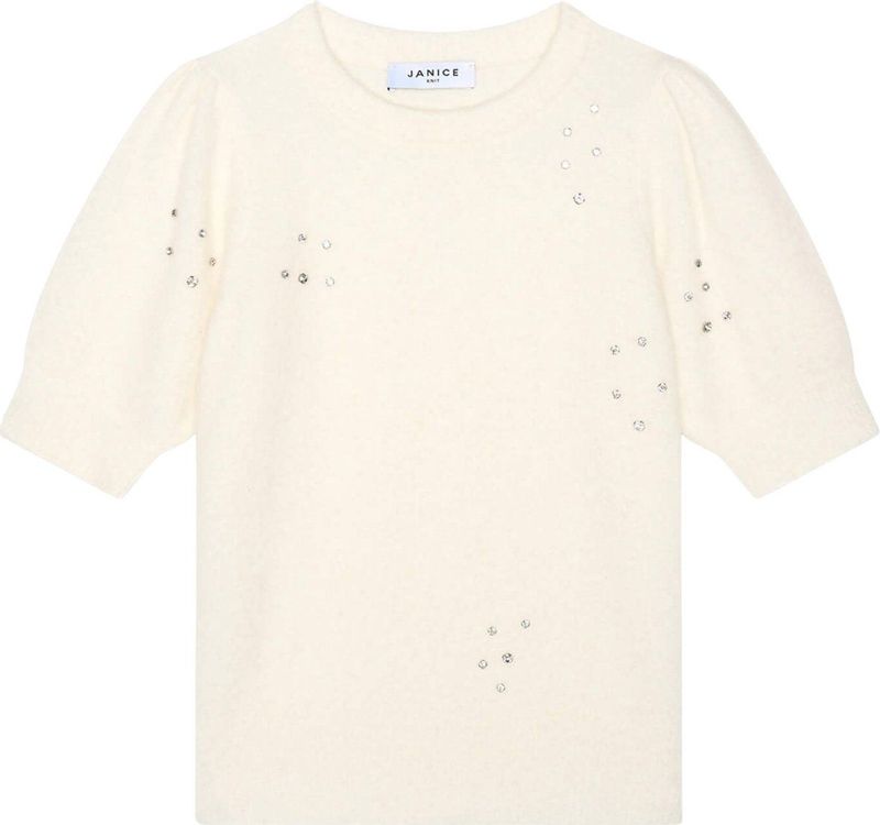 Janice, Dames, Truien, Wit, Maat: XS Corduroy,