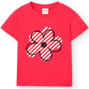 Boboli Knit Flame T-shirt Met Korte Mouwen Roze 14 Years Meisjes