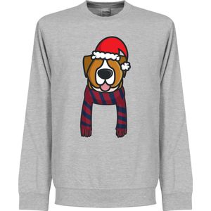 Christmas Dog Scarf Supporter Kersttrui - Bordeaux/Navy - XL