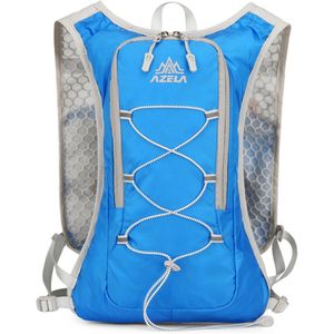 Unisex hardloopvest - Verstelbare rugzak (41*25 cm) - Ademend en reflecterend - Geschikt voor wandelen, trailrunnen, marathons en fietsen - Blauw