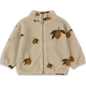 Konges Sløjd Jody Teddy Jacket/Jas met fleece - Mon Grand Citron - Maat 18 mnd