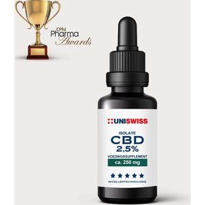 CBD Olie - CBD Isolaat 2,5% - 10ML - 200 Druppels - MyCell Enhanced Technology® - Cannabidiol - Vegan - Bio Oil - Etherische Olie - Raw - Hennep - Planten - Pipet - Vitamine