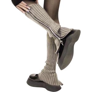 Xerolax Beenwarmers - Dames - Overknee - Ballet - Wol - Kniekousen - Leg Warmers - Warm - Met Rits - Lichtgrijs