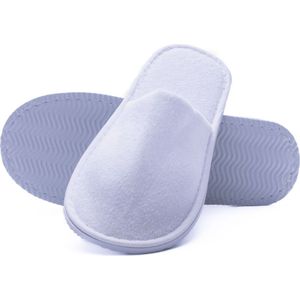 Nesto's® Hotel Slippers - Wegwerp Pantoffels - Gasten Sloffen - Sauna - Wellness - Spa - Badstof - Gesloten Neus - Maat 36-42 - Wit