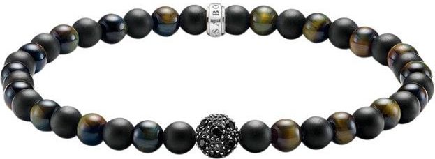 Thomas Sabo - A2184-806-7 - Armband - Zwart - Gerecycled Zilver - Tijgeroog