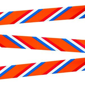 3BMT - Afzetlint markeer lint oranje - rood-wit-blauw - 10 meter