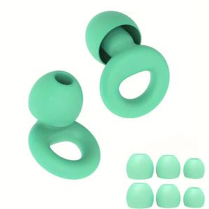 Oordopjes Slapen - Earplugs Slapen - Oordopjes Sport - Earplugs - Groen - 26 dB Demping - Oordoppen - Oordopjes voor Geluidsdemping - Festival Oordopjes - Oordoppen Snurken - Zwem Oortjes - Siliconen - 8 Dop