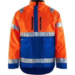 Blåkläder 4827-1977 Winterjas High Vis Oranje/Korenblauw maat XL