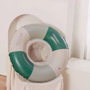 Beige/Groene Zwemband - Zwemring - Zwemzitje - Zwembandjes - Zwemband 15-30 kg - 65 cm