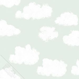 Kinderbehang Puck & Rose - Wolk Groen