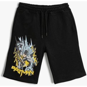 Koton Normaal Direct Batman bedrukte shorts met licentie en elastiek in de taille