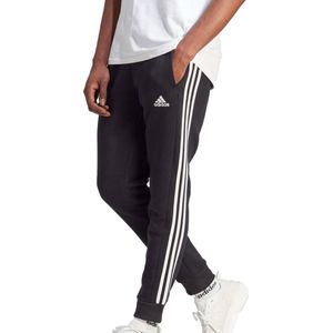 adidas Sportswear Essentials Fleece 3-Stripes Tapered Cuff Broek - Heren - Zwart- S