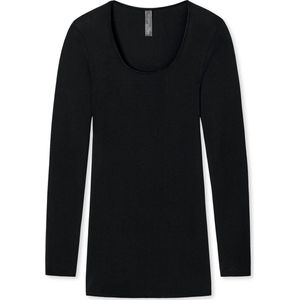 Schiesser Luxury Longsleeve Dames Ondershirt - Zwart - Maat 46