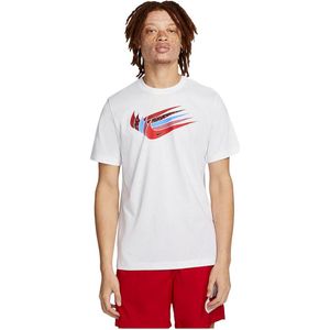 Nike Sportswear Swoosh T-shirt Met Korte Mouwen Mannen Wit - Maat M
