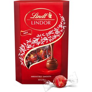 Lindt LINDOR melkchocolade bonbons 200 gram - 16 zacht smeltende melkchocolade bonbons