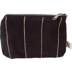 ANNA NERA Fairtrade Etui - Juf cadeau - Make up tasje - Toillettasje - Toiletry bag Jute S black 300-031