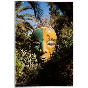 Forex - Afrikaans Masker in de Bossen - 40x60cm Foto op Forex