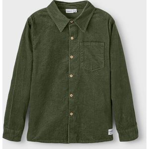 Name it hemd jongens - groen - NKMnusonni - maat 122/128