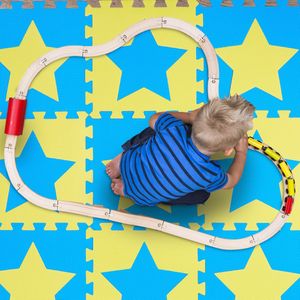 Relaxdays Speelmat Foam Sterren - Puzzelmat - Kinderen - Speelkleed - Vloermat Eva Schuim