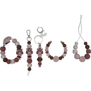 Babyset Uiltje Licht oud Roze Rouge