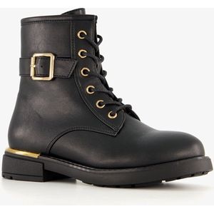 Blue Box meisjes veterboots met gesp zwart - Maat 35